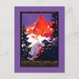 La Chaine De Mont-Blanc Vintage PosterEurope Postcard