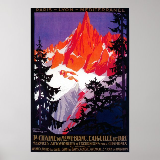 La Chaine De Mont-Blanc Vintage PosterEurope Poster (Front)