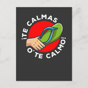 La chancla Funny Spanish Quote Latin Spain Humour Postcard