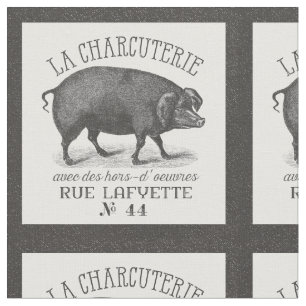 LA CHARCUTERIE Pig Vintage French Fabric