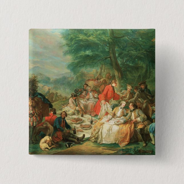 La Chasse, 18th century 15 Cm Square Badge (Front)