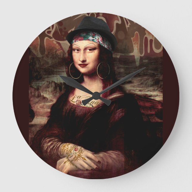 La Chola Mona Lisa Large Clock (Front)