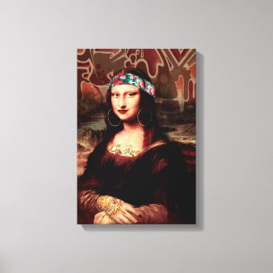 La Chola Mona Lisa Mexican Canvas Print