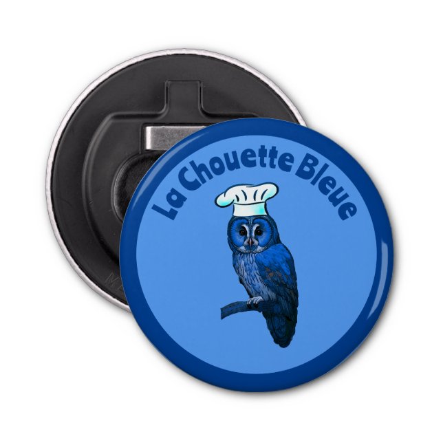 La Chouette Bleue Cafe Bottle Opener (Front)