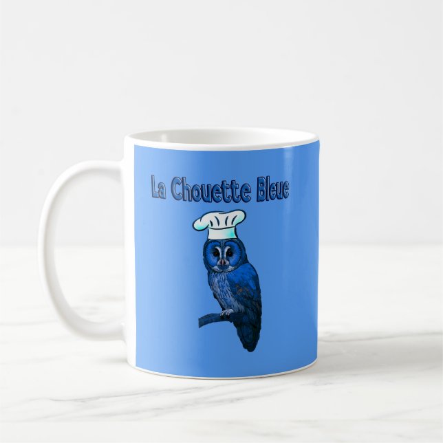 La Chouette Bleue Cafe Coffee Mug (Left)