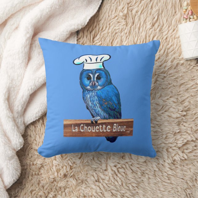 La Chouette Bleue Cafe Cushion (Blanket)