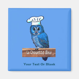La Chouette Bleue Cafe Magnet