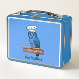 La Chouette Bleue Cafe Metal Lunch Box