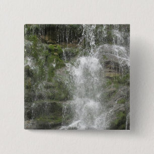 La Chute Waterfall in Forillon National Park      15 Cm Square Badge