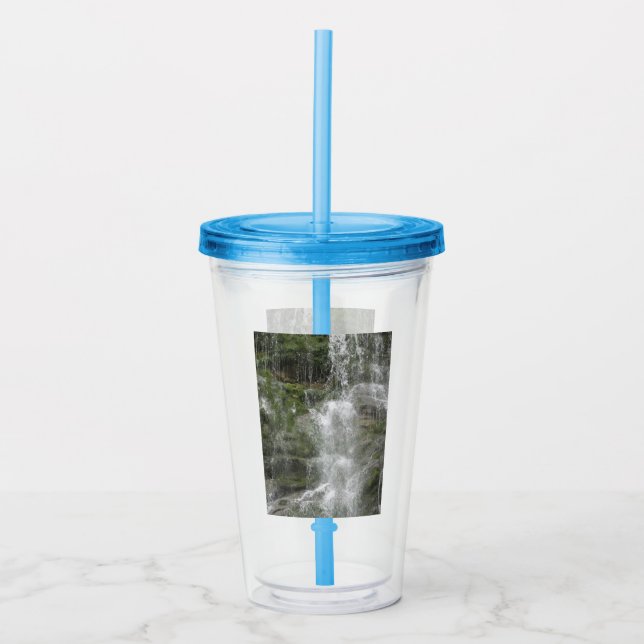 La Chute Waterfall in Forillon National Park      Acrylic Tumbler (Front)