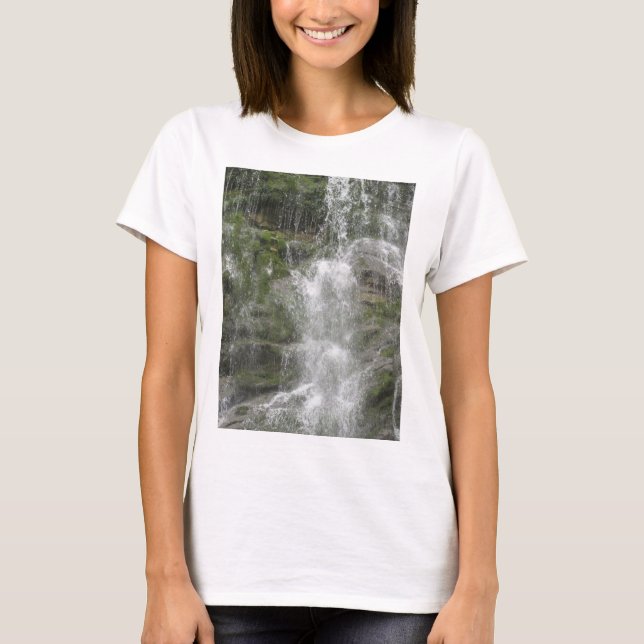 La Chute Waterfall in Forillon National Park      T-Shirt (Front)