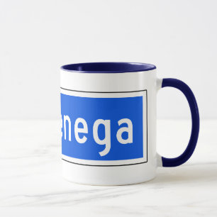 La Cienega Boulevard, Los Angeles, CA Street Sign Mug