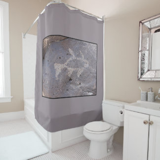 La Cieneguilla Petroglyph Shower Curtain