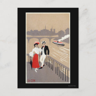 La Cite Art Deco Scene Postcard
