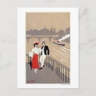 La Cite Art Deco Scene Postcard