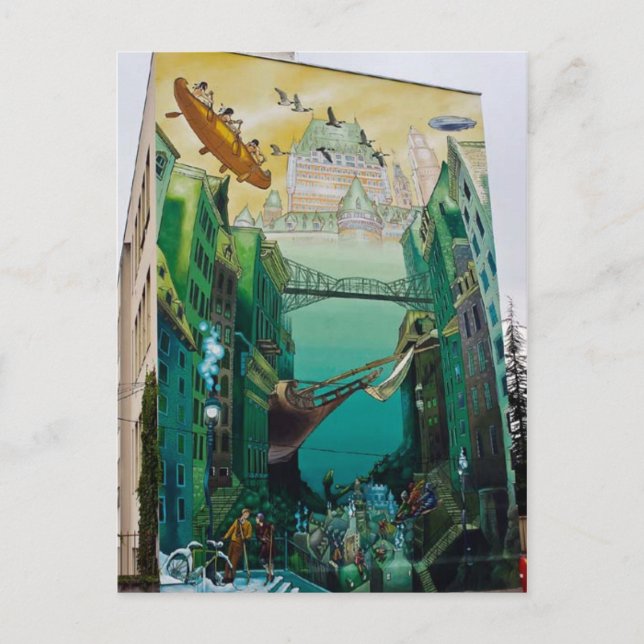 La cité idéale québécoise - Mur peint - Lyon Postcard (Front)