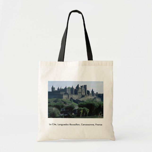 La Cite, Languedoc-Roussillon, Carcassonne, France Tote Bag (Front)