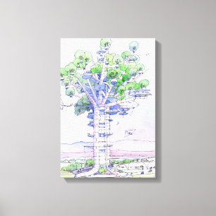 La citta' albero canvas print
