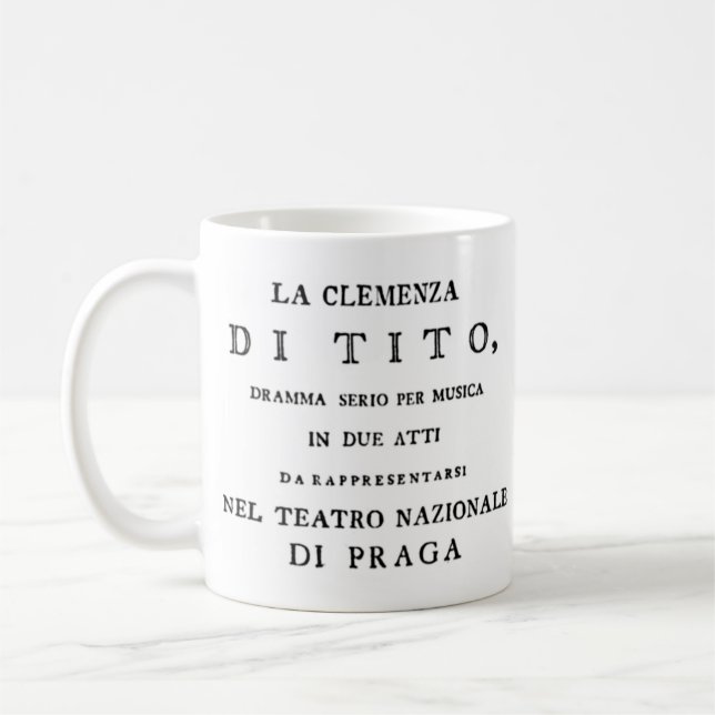 La Clemenza di Tito Libretto title page Coffee Mug (Left)