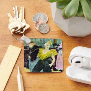 La Clownesse (Clown) Cha-U-Kao by Toulouse Lautrec Key Ring