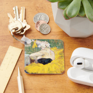 La Clownesse (Clown) Cha-U-Kao by Toulouse Lautrec Key Ring