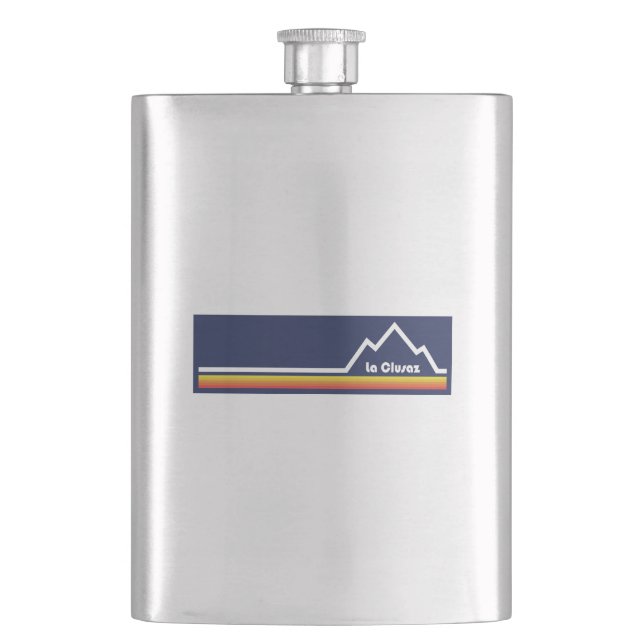 La Clusaz France Hip Flask (Front)