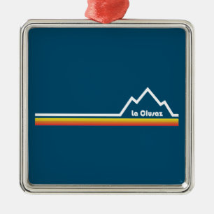 La Clusaz France Metal Tree Decoration