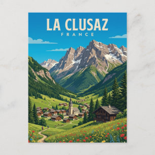 La Clusaz France Postcard
