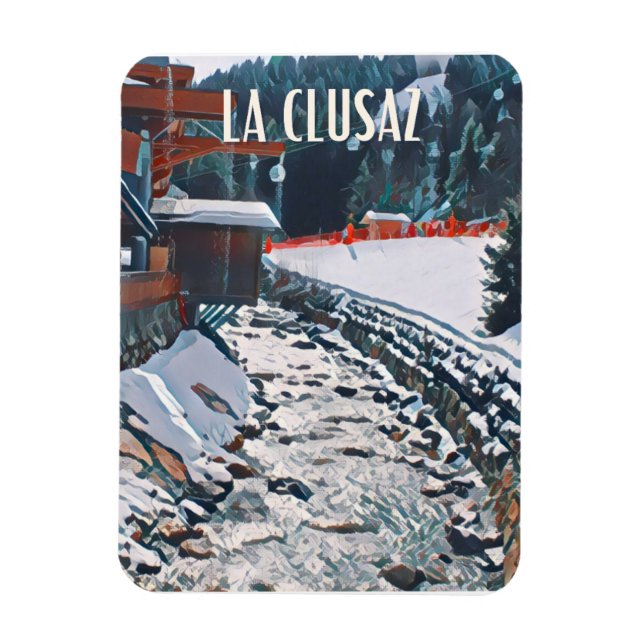 La Clusaz Station de ski  Magnet (Vertical)