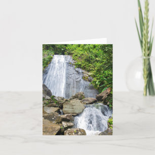 La coca falls of el yunque national forest thank you card