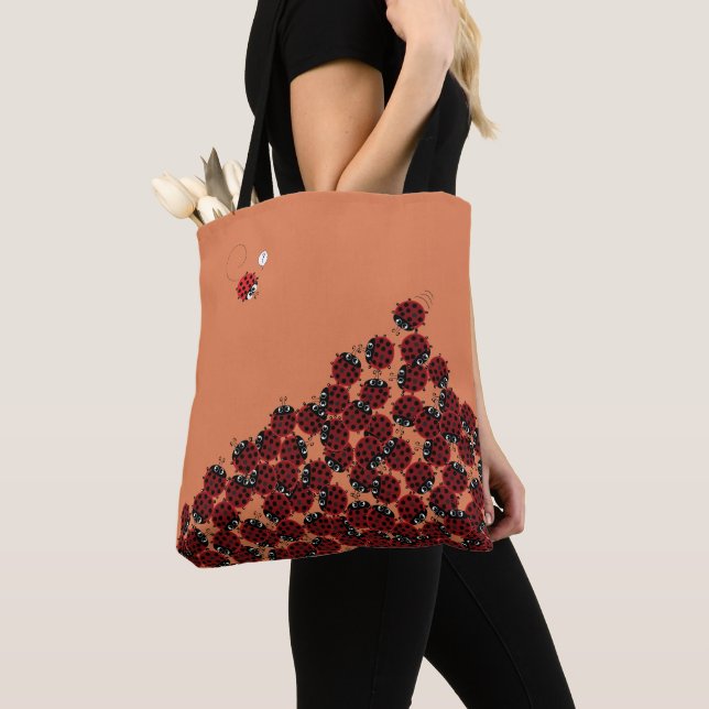 La Coccinelle - a crowded place in coral? Tote Bag (Close Up)