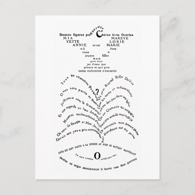 La Colombe poignardée et le Jet d’eau Postcard (Front)