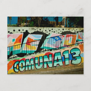 La Comuna 13   Medellín, San Javier Commune 13 Postcard