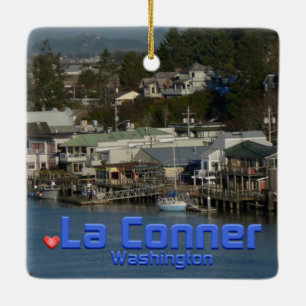 La Conner WA Ceramic Ornament