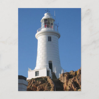 La Corbiere Lighthouse On South Western Point Of J Postcard