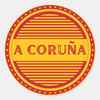 La Coruña City Pride Emblem – Spanish Identity Classic Round Sticker