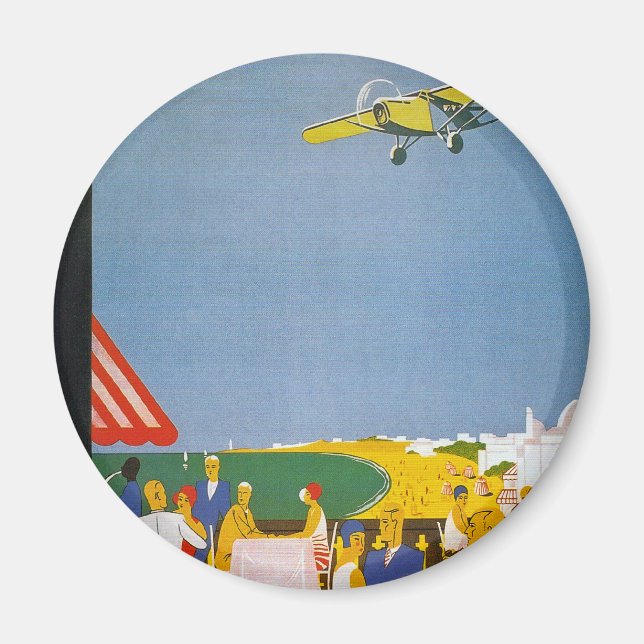 La Cote Basque Par Avion Magnet (Front)