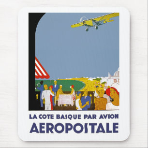 La Cote Basque Par Avion Mouse Mat