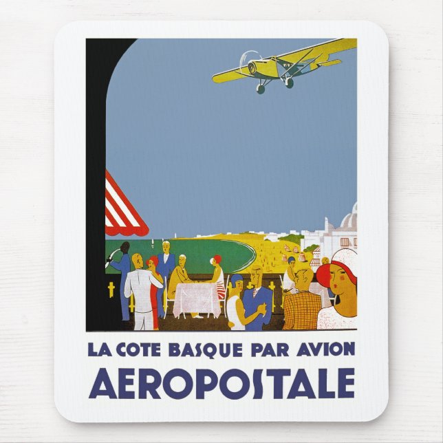 La Cote Basque Par Avion Mouse Mat (Front)