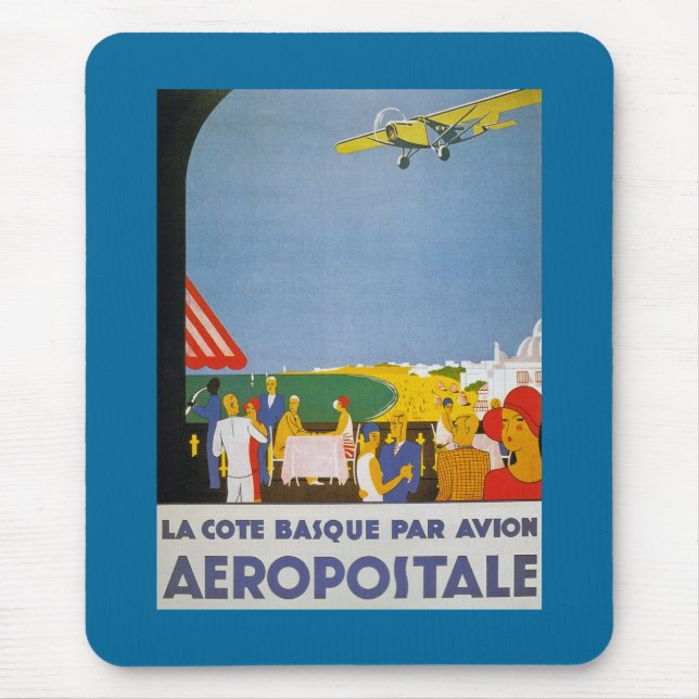 La Cote Basque Par Avion Mouse Mat (Front)