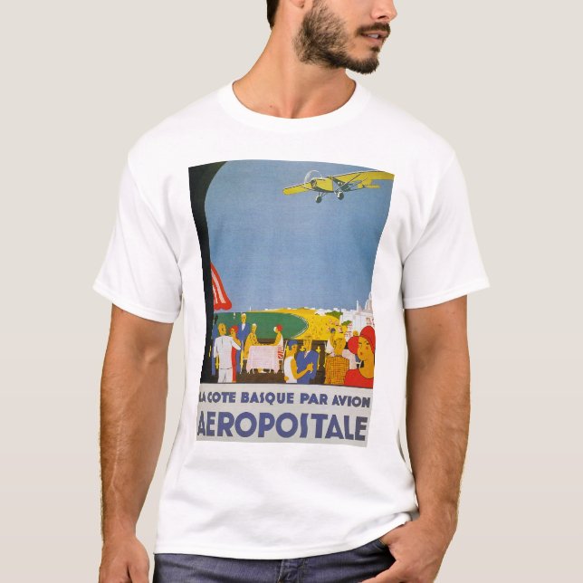 La Cote Basque Par Avion T-Shirt (Front)