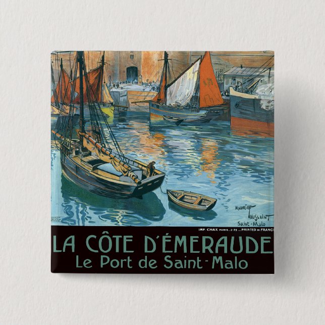 La Côte d' Émeraude 15 Cm Square Badge (Front)