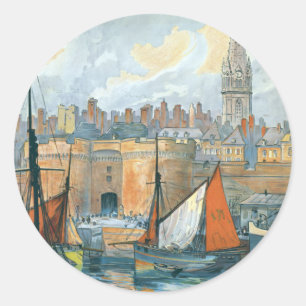 La Côte d' Émeraude Classic Round Sticker