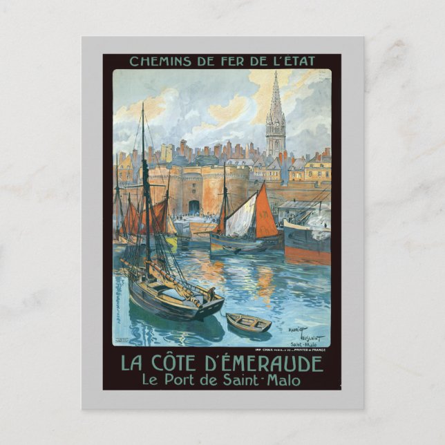 La Côte d' Émeraude Postcard (Front)