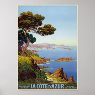 La Côte d'Azur France Vintage Poster 1920