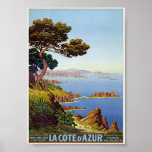 La Côte d'Azur France Vintage Poster 1920
