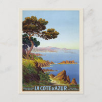 La Côte d'Azur France Vintage Poster 1920