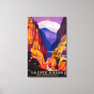 La Cote D'Azur Vintage PosterEurope 2 Canvas Print