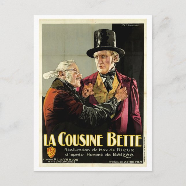 La Cousine Bette (film, 1927) Postcard (Front)