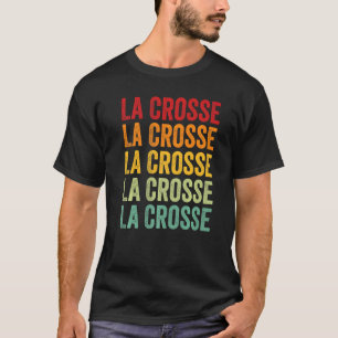 La Crosse County Wisconsin Rainbow Text T-Shirt